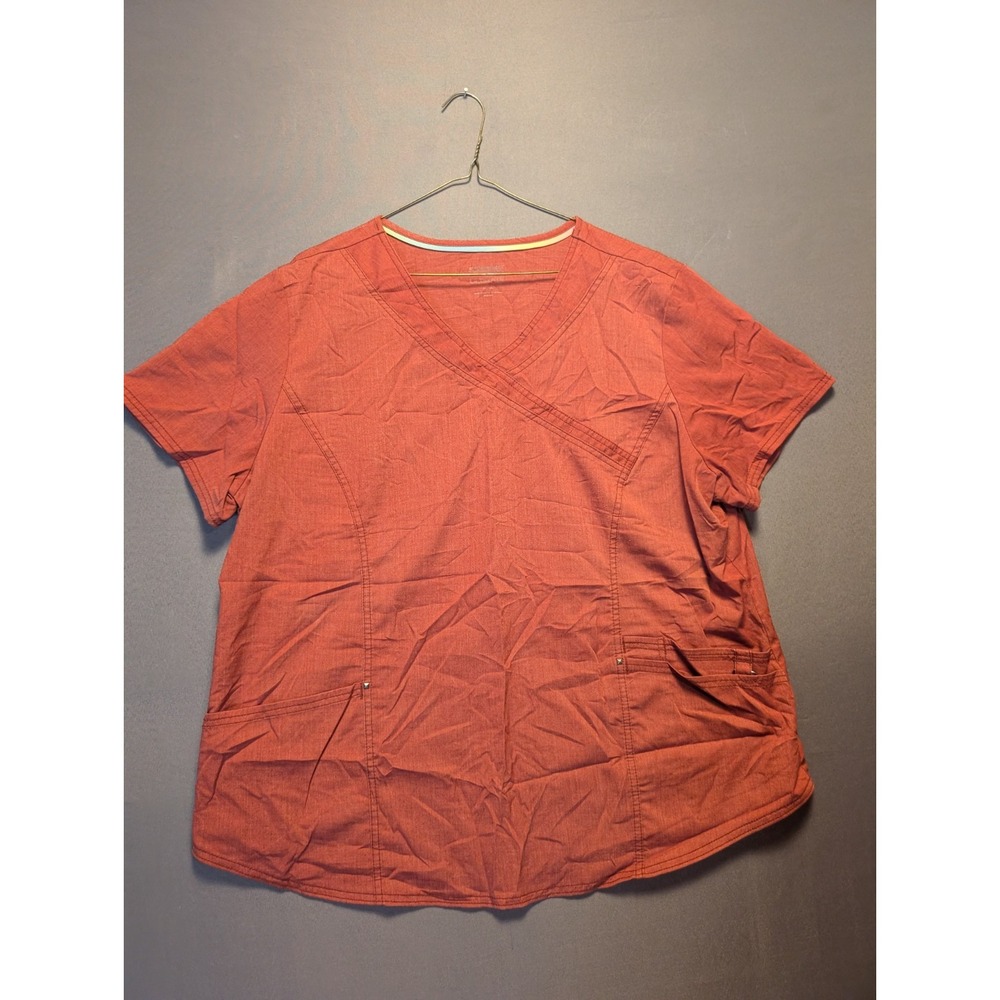 Scrubs Ultimate Scrub Set Women XL/2XL Orange Short Sleeve Medical Nurse Uniform